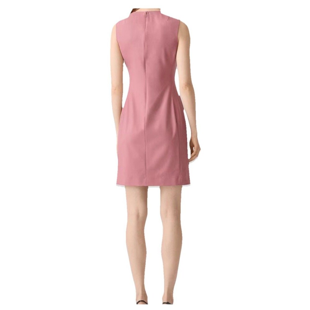 Theory Women’s Sheath Sleeveless Wool Fitted Dress Size 6 Pink Russe - Picture 2 of 14